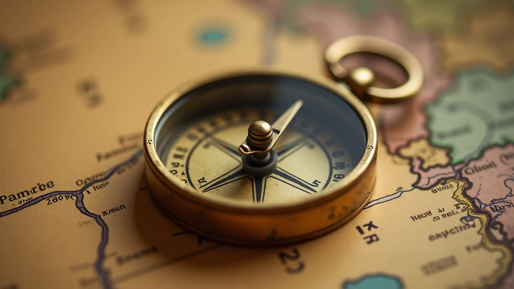 Symbolic compass representing life direction